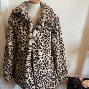 Faux Fur Vintage Cheetah Coat